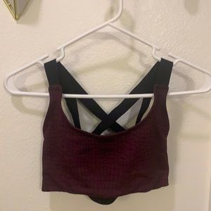 DYI Strappy alligator/snake print sports bra sm